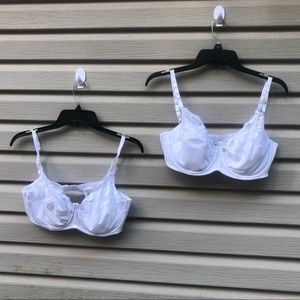 2 NEW lace accent padded underwire bras 36C Kmart